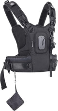 Camera Carrier Chest Harness J1 for One Camera,Camera Strap Harness for Photographers Hiking Climbing Wedding Travel,Camera Nylon Chest Straps for Photographers,Black