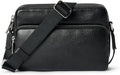 ECCO Unisex Camera Crossbody Bag, BLACK PEBBLED LEATHER, Small