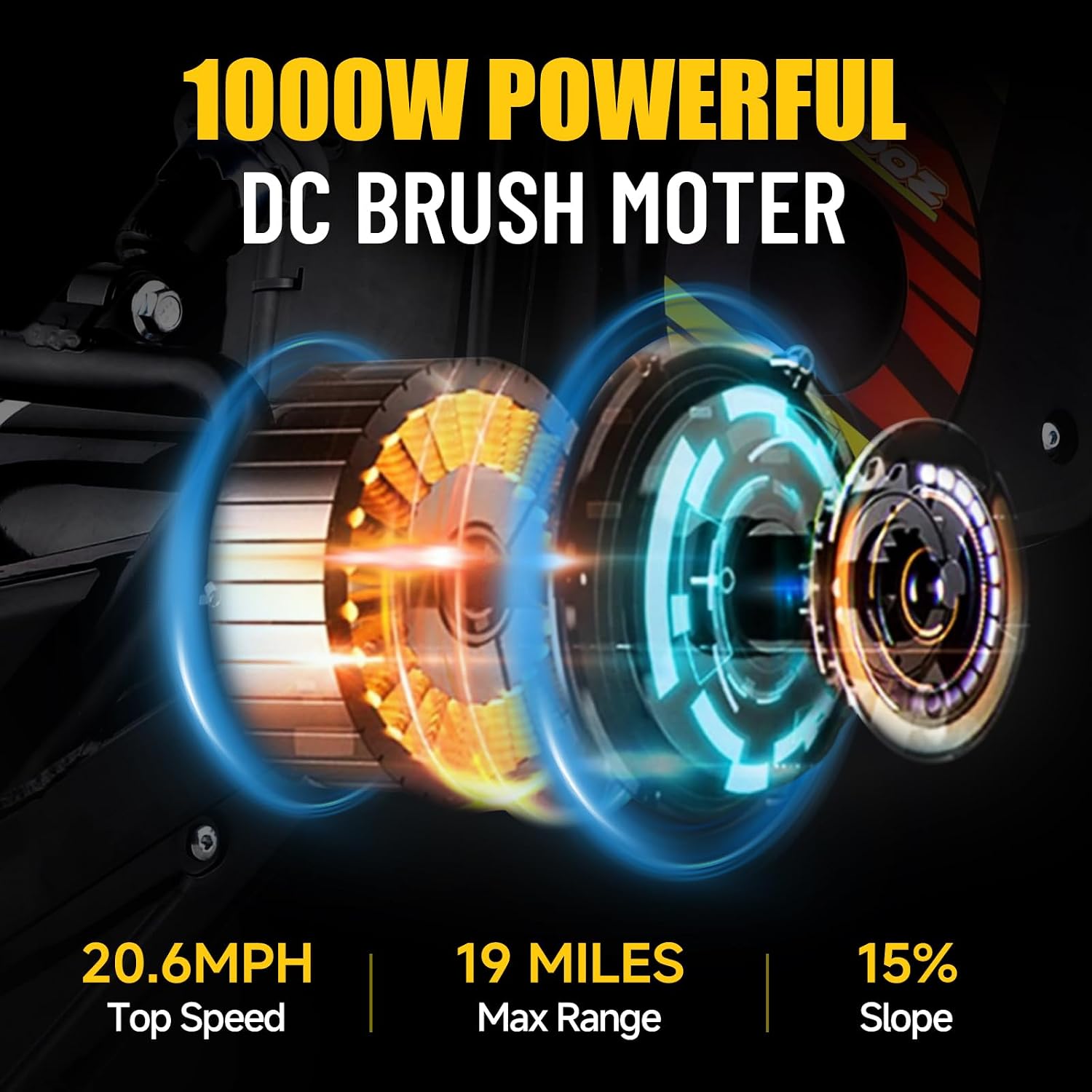 KOOZ HP112E PRO 36V 1000W Electric Dirt Bike for Kids, 3 Speed Modes Teen Electric Motorcycle Up to 20.6 MPH& 19 Miles Long-Range, Dual Suspension & Disc Brake, 16' Sturdy Tire