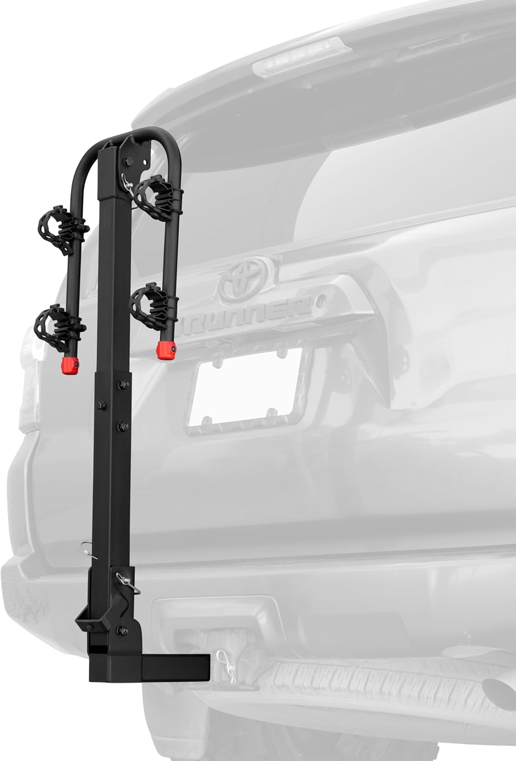 Retrospec Lenox 2-5 Bike Rack Hitch for Car, Truck, SUV - 2in Hitch Mount with Foldable Steel Frame, Anti-Rattle Adapter & Tie Down Straps