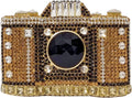 HUANG ZHUANG Cute Camera Shape Crystal Clutch Purse Mini Rhinestone Evening Bag Wedding Handbag Party Women Purse