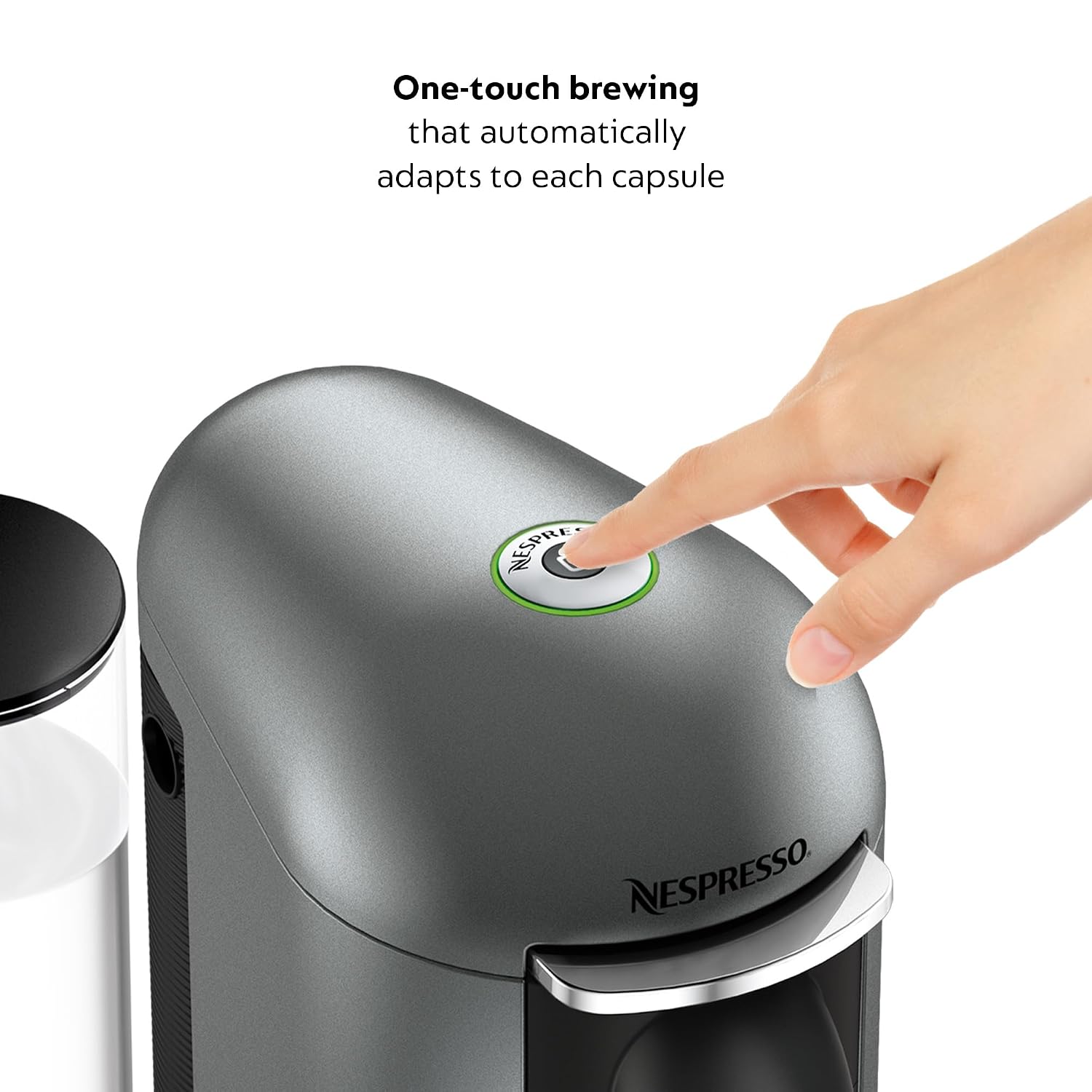 Nespresso Vertuo Plus Deluxe Coffee and Espresso Maker by Breville, Titan with Aeroccino Milk Frother