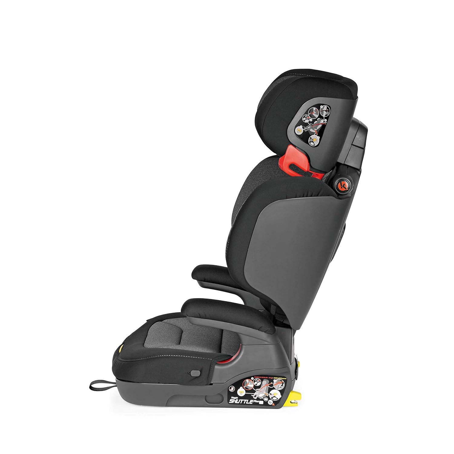 Peg Perego Viaggio Shuttle Plus 120 - Booster Car Seat - for Children from 40 to 120 lbs - Made in Italy - Crystal Black (Black)