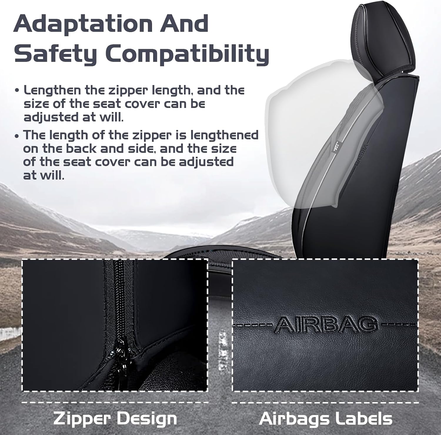 Car Seat Covers for Nissan Altima 2000-2026, Waterproof Nappa Leather Front Seat Cover, Anti-Slip and Comfortable Automotive Seat Protector&Accessories(Black)