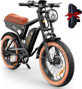 Electric Bike Adults 1000/1500W Ebike28/35MPH, 55-85 Miles Electric Motorcycle with 13/20AH Battery, 20' Fat Tire Electric Dirt Bike 7-Speed E-Bike Full Suspension, GPS Location (iOS Compatible)