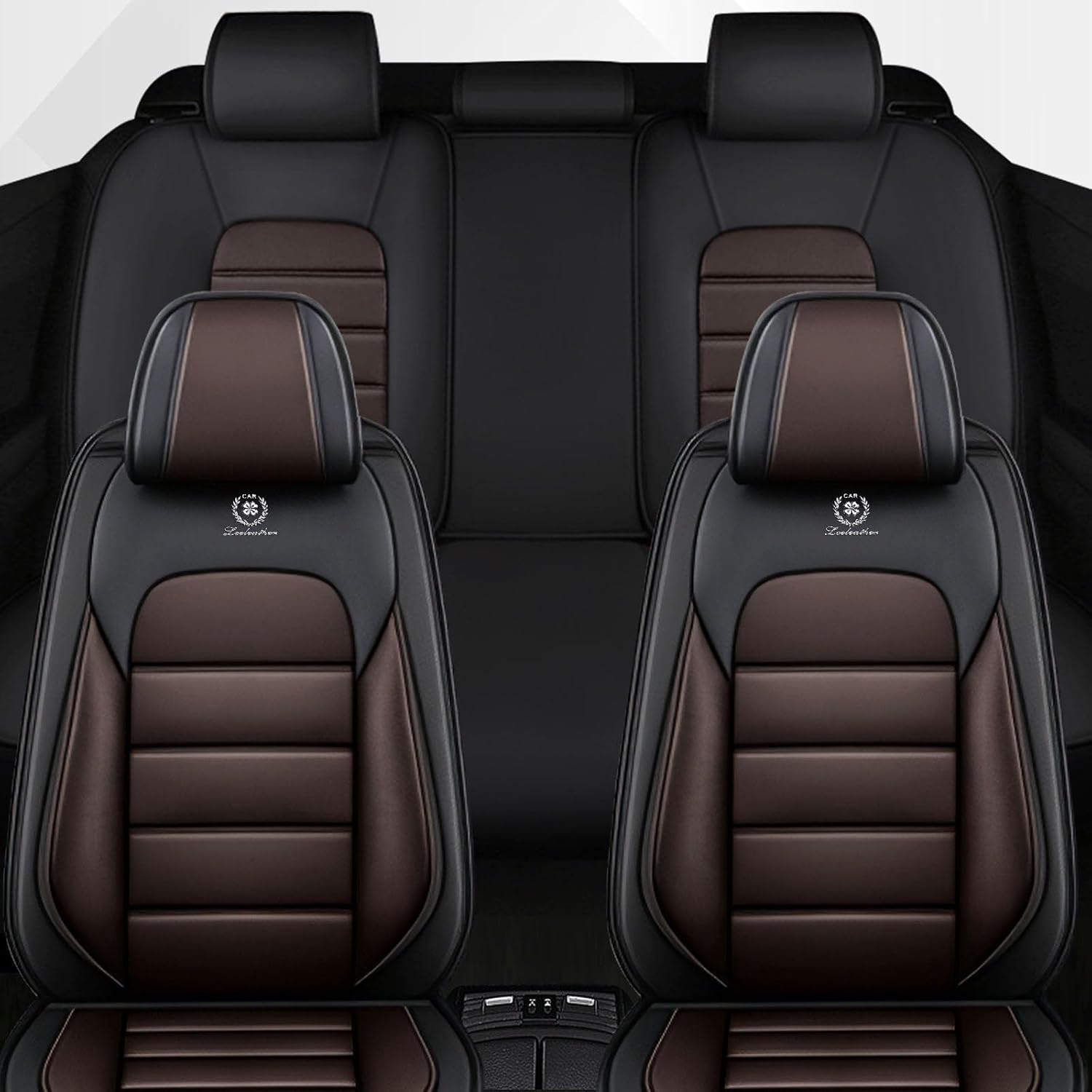 Car Seat Cover Fit for Honda Pilot 2003-2025,Compatible Airbag Non-Slip Waterproof Seat Cover,Car Seat Protector Premium Interior (Standard 5 Seats,Black Coffee)