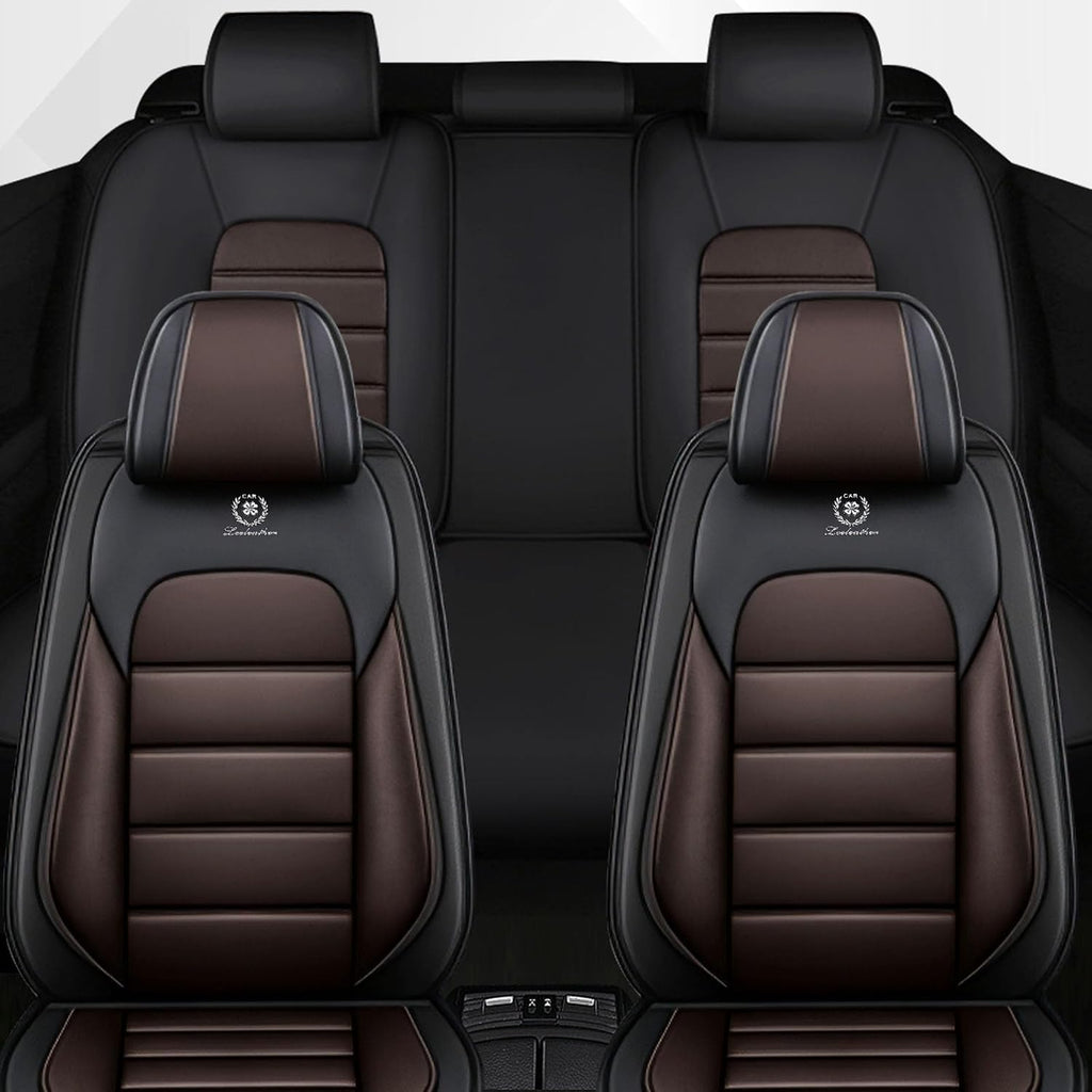 Car Seat Cover Fit for Ford Bronco Sport 2021-2025,Compatible Airbag Non-Slip Waterproof Seat Cover,Car Seat Protector Premium Interior (Standard 5 Seats,Black Coffee)
