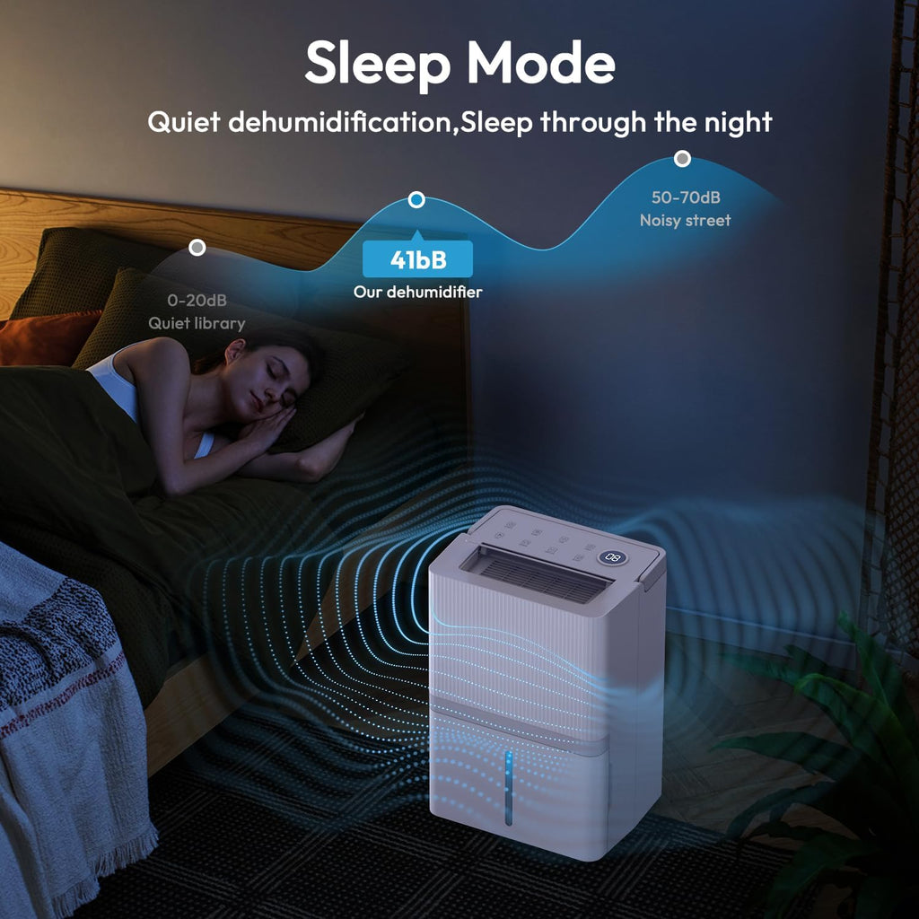 HUMILABS 5000 Sq.Ft Dehumidifier for Basement and Home, 75 Pints Dehumidifier with Drain Hose, Smart Humidity Control, 24H-Timer, for Bedroom, Bathroom, Large Room