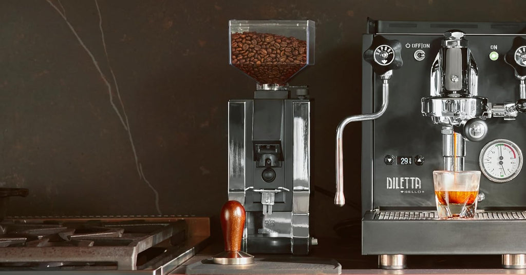 Diletta Bello+ Espresso Machine | E61 | PID Temperature Control | Shot Timer | Programmable Preinfusion | Handmade In Italy (Black)
