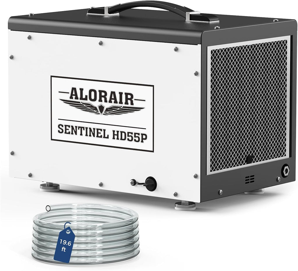 ALORAIR 120 PPD Crawl Space Dehumidifier with Pump, Commercial Basement Dehumidifier with Drain Hose, Compact Portable Auto Defrost Dehumidifier for Crawlspace and Under-House Use