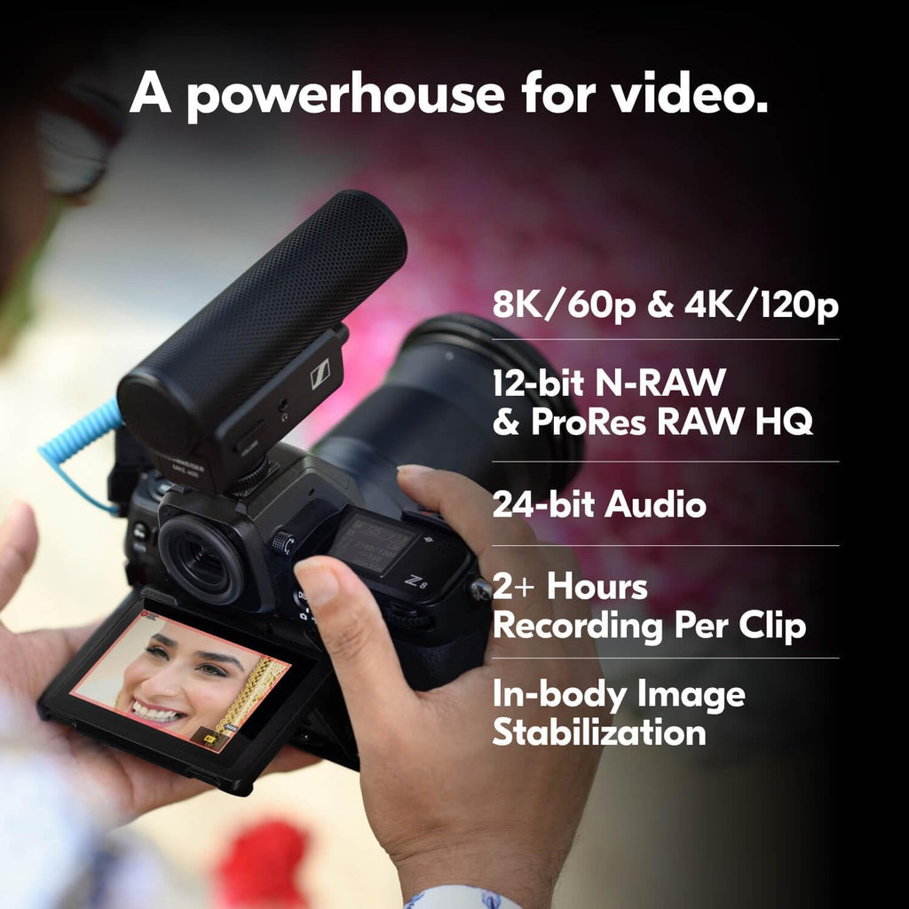 Nikon Z 8 with Zoom Lens | Professional full-frame mirrorless hybrid stills/video hybrid camera with 24-120mm f/4 lens | Nikon USA Model