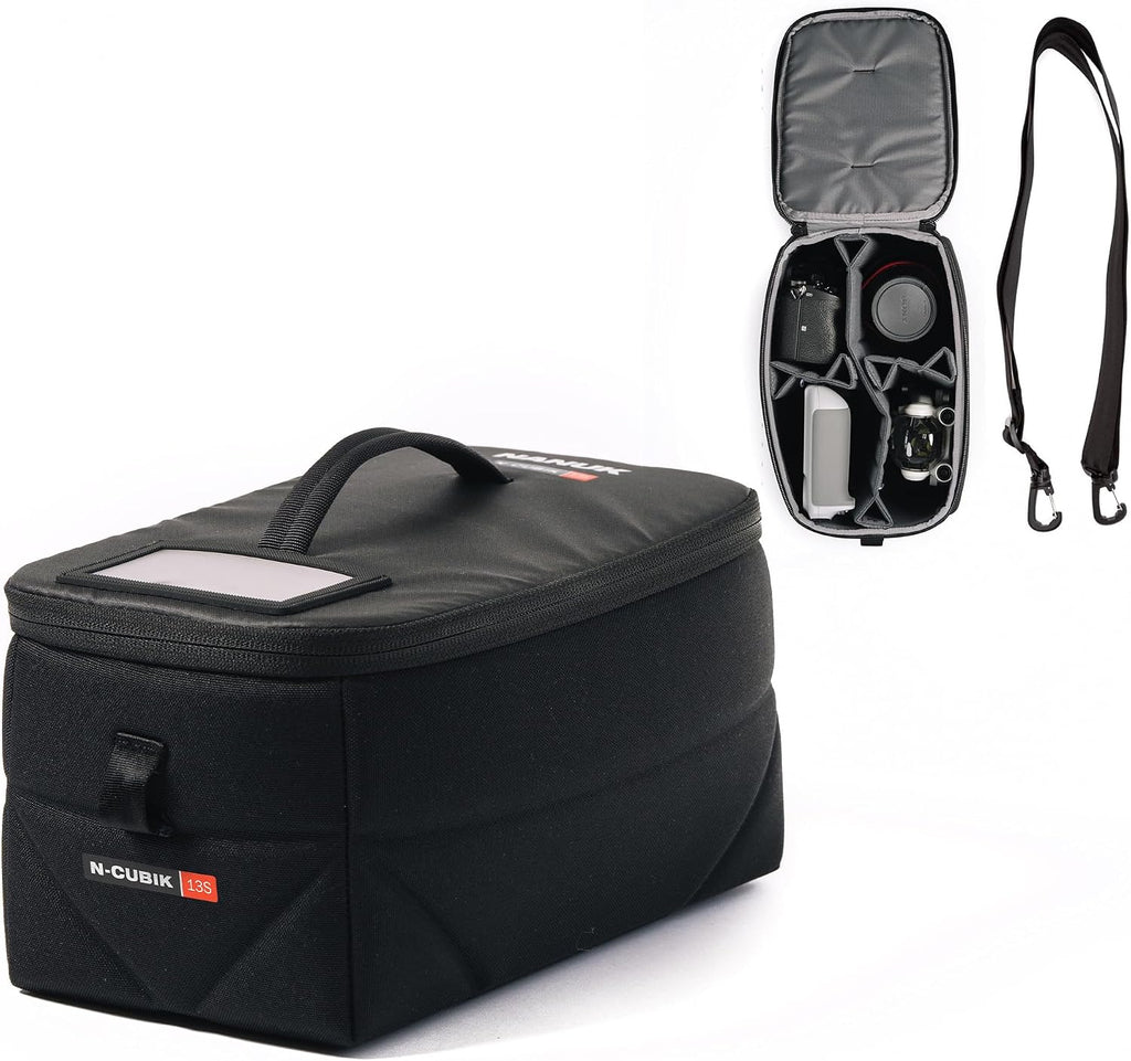 NANUK N-PVD Messenger Bag for Camera and Drone, Black - 15L