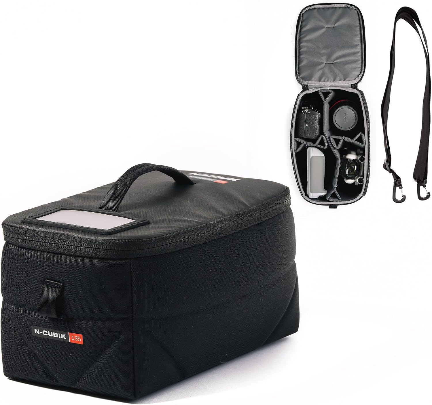NANUK N-PVD Messenger Bag for Camera and Drone, Black - 15L