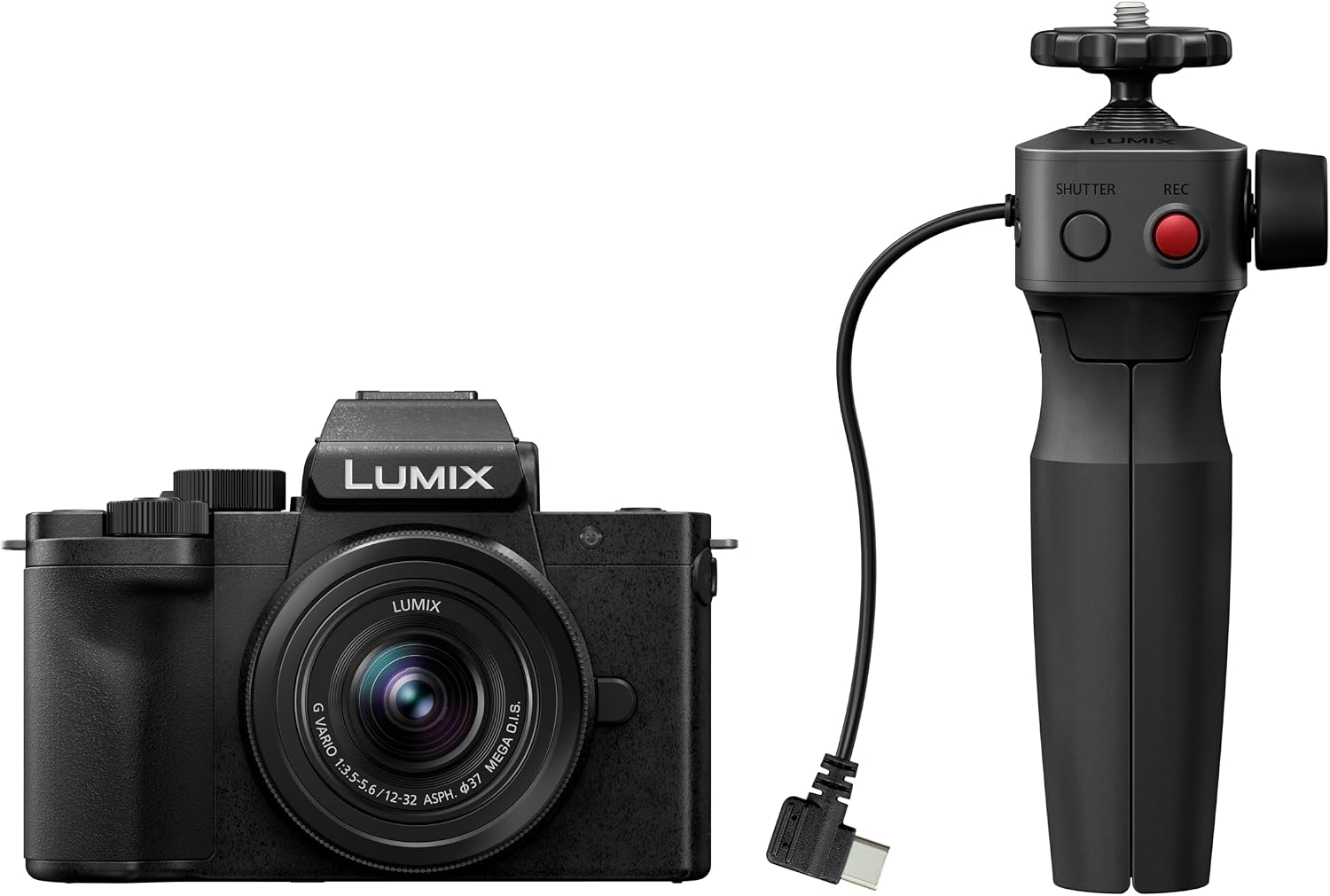 Panasonic LUMIX G100 4k Mirrorless Camera, Lightweight Camera for Photo and Video, Built-in Microphone, Micro Four Thirds with 12-32mm Lens, 5-Axis Hybrid I.S., 4K 24p 30p Video, DC-G100DVK (Black)