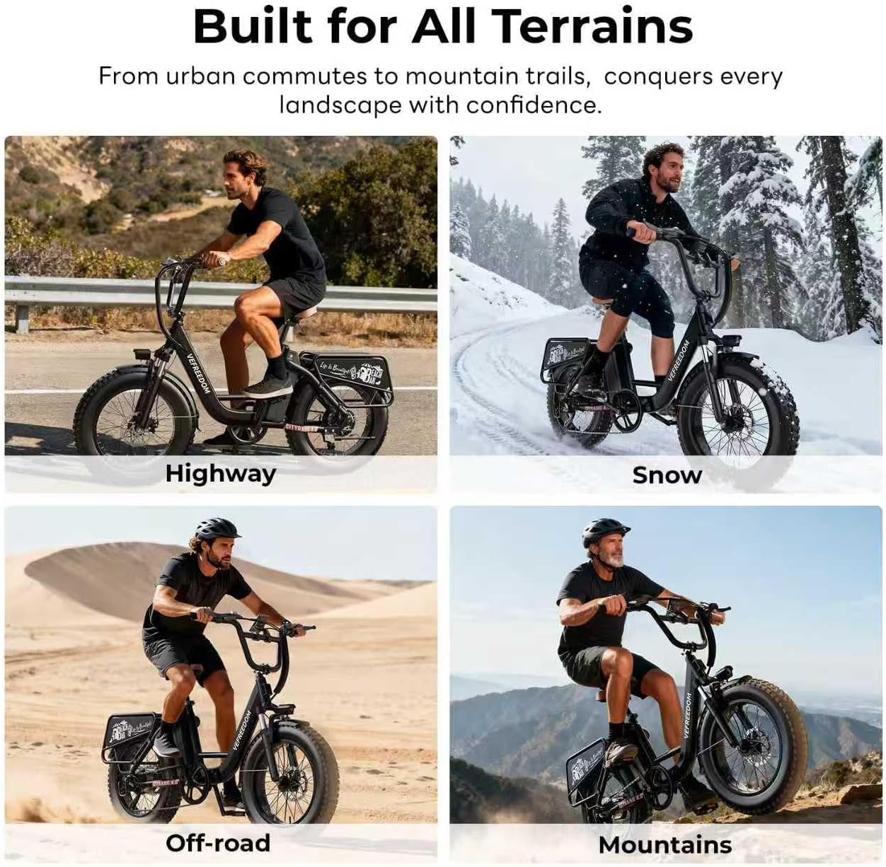 EUY Electric Bike for Adults with Peak 1500W Motor, 48V 20Ah Removable Battery Fast Ebike,Max 70Miles,20' x4.0 Fat Tire Commuting Electric Mountain Bike,7-Speed, Step-Thru Bicycle