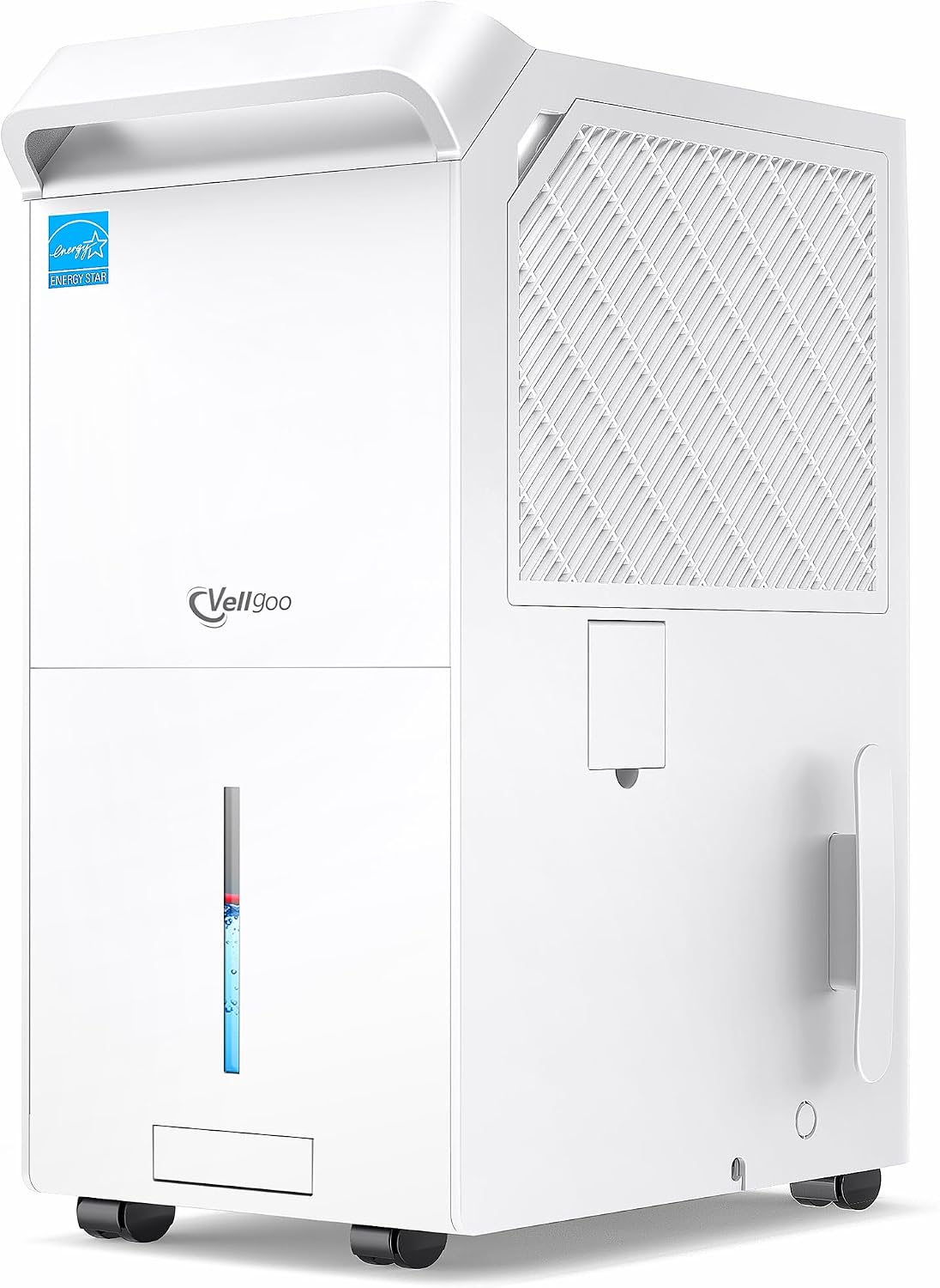 6,000 Sq.Ft Most Efficient Energy Star 2025 Dehumidifier,Vellgoo Max 140 Pint/D Smart Compressor Dehumidifier for Basement with Drain Hose, for Home,Large Rooms