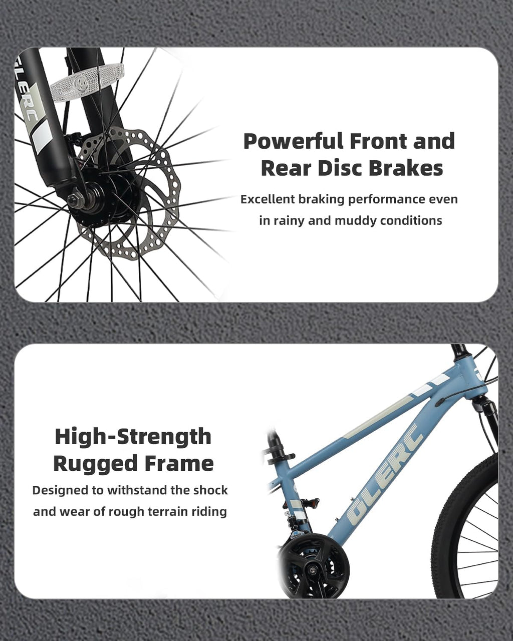 Glerc 20 24 Inch Kids Bike, Kids Mountain Bike for Boys and Girls Ages 6-15, 21-Speed Skyline Bicycle with Front Suspension and Disc Brakes, Multiple Colors