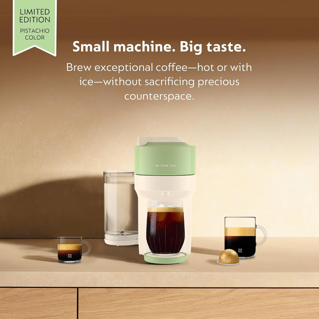 Nespresso Limited-Edition Vertuo Pop+ Coffee and Espresso Maker by Breville, Pistachio