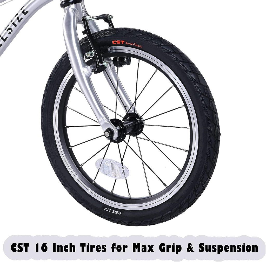 A11N SPORTS BELSIZE 16-Inch Belt-Drive Kid's Bike, Lightweight Aluminium Alloy Bicycle(only 12.57 lbs) for 3-7 Years Old