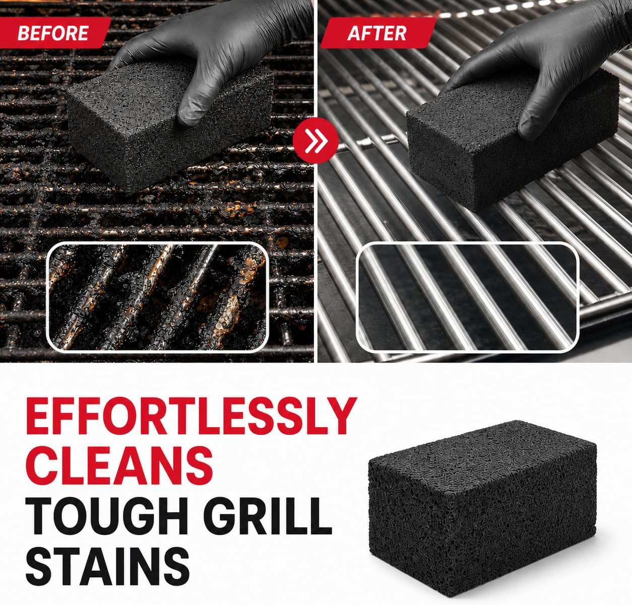 Commercial Grade Heavy Duty Grill Cleaning Brick Bulk 24 Pack, Pumice Stone Cleaner Tool Cleans and Sanitizes Restaurant Flat Top Grills or Griddles Effectively without Harsh Chemicals or Abrasives