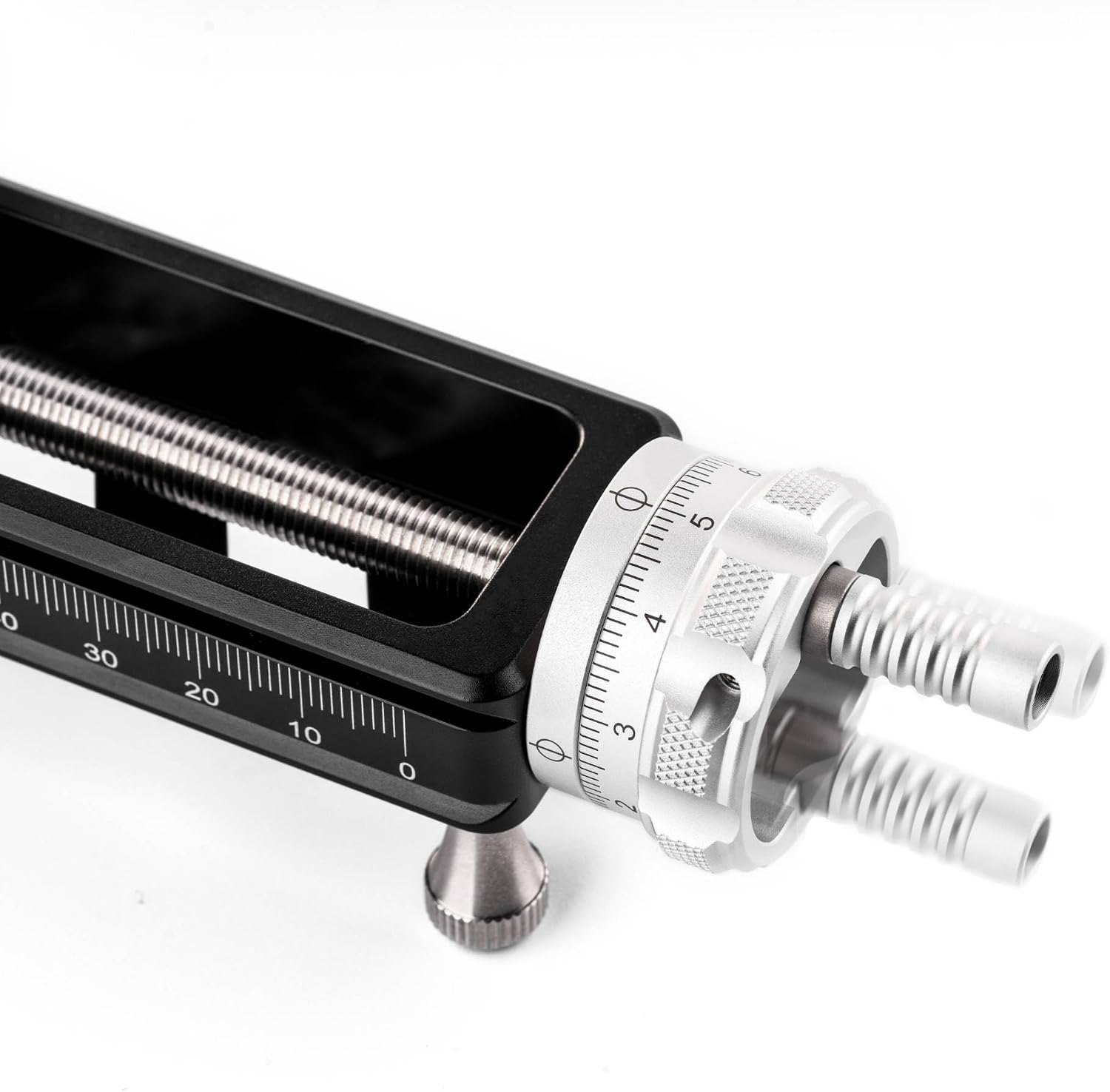 NiSi - NM-200S Macro Focusing Rail, Precision Focus Slider for Macro Photography , Universal Tripod Mounting, 360-Degree Rotating Clamp with Quick-Release Plate, Detachable Feet, Arca-Swiss Compatible