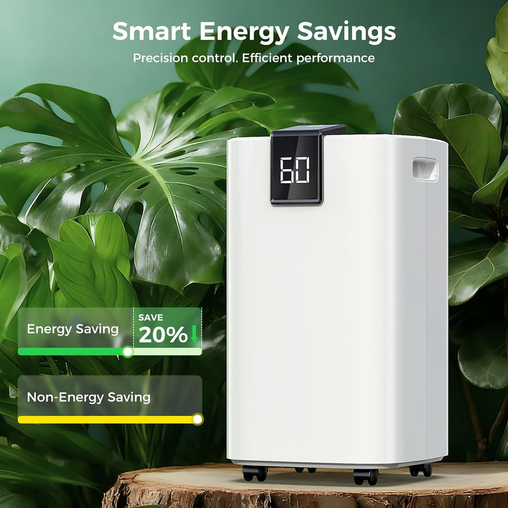4,000 Sq.ft Dehumidifier for Basement, 45 Pint Dehumidifiers for Home with Drain Hose, Smart Humidity Control, Auto Defrost, Auto Restart, 24H Timer, for Bedroom, Bathroom, RV, Garage