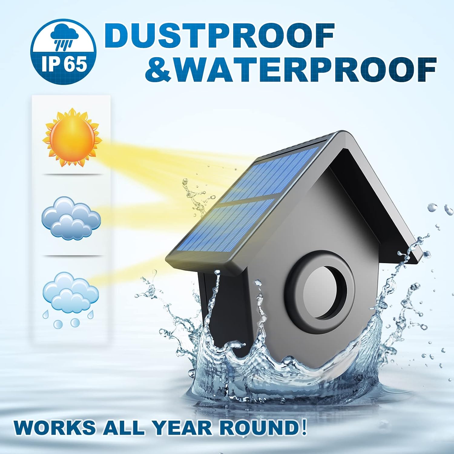 HTZSAFE 1/2 Mile Long Range Solar Driveway Alarm - Outdoor Weatherproof Wireless Motion Sensor&Detector- Portable Receiver Has Long Last Backup Battery - DIY Security System- 1 Receiver + 4 Sensors