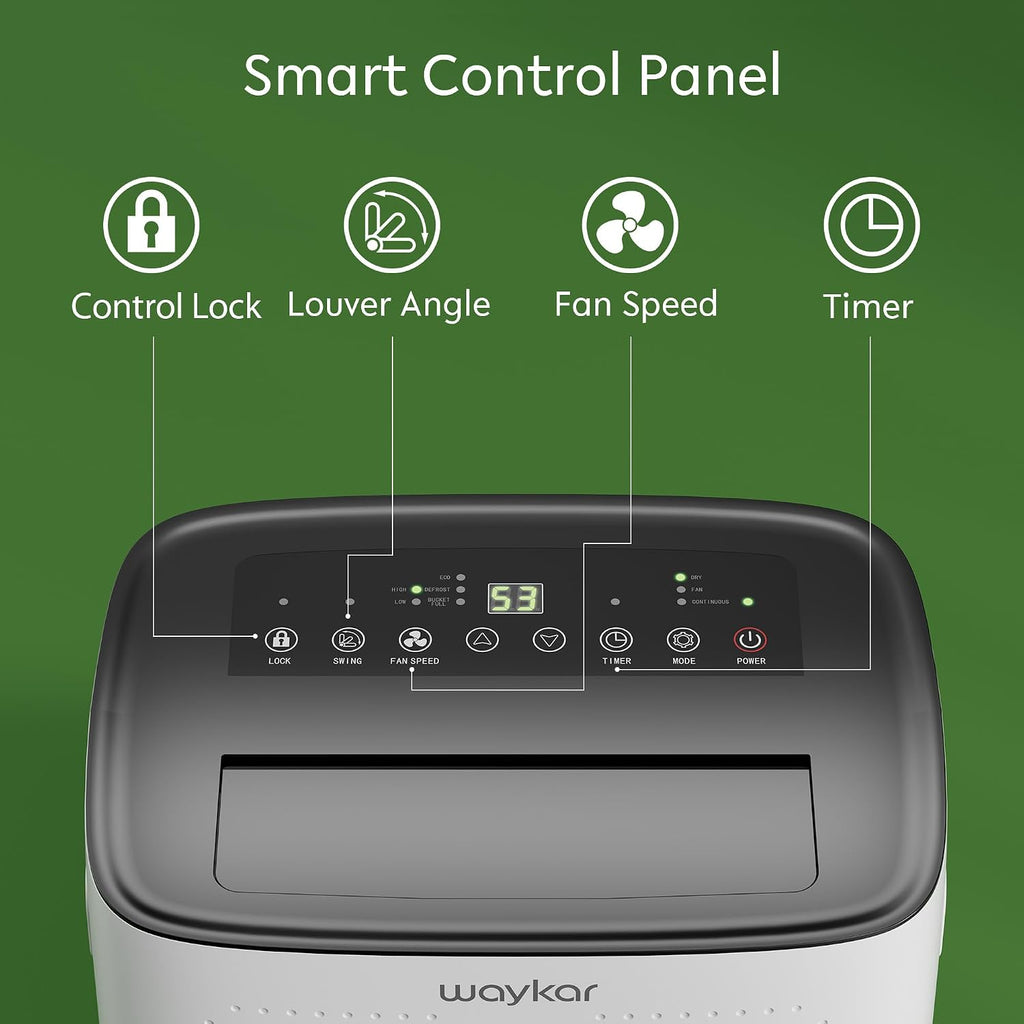 Waykar 150 Pints Energy Star Dehumidifier for Spaces up to 7,000 Sq. Ft at Home, in Basements and Large Rooms with Drain Hose and 2.11 Gallons Water Tank