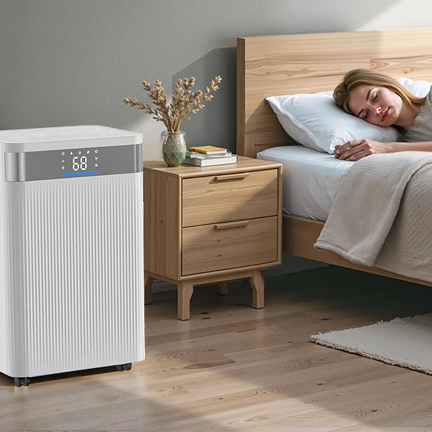 VEVOR 35 Pints Dehumidifier for Home & Basement, 2500 Sq.Ft Coverage, Drain Hose for Commercial & Industrial Use, Smart Humidity Control, Low Noise for Large Rooms, Warehouses, Bedrooms & Storage