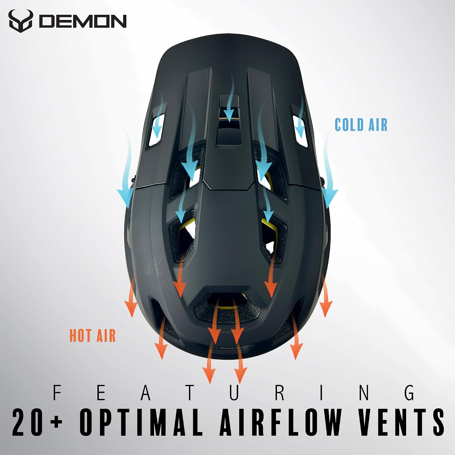 Demon United Podium X MIPS Full Face Mountain Bike Helmet- Removable Fit Pad Options- Advanced Venting System-Lightweight - Fullface DH BMX MTB Helmet
