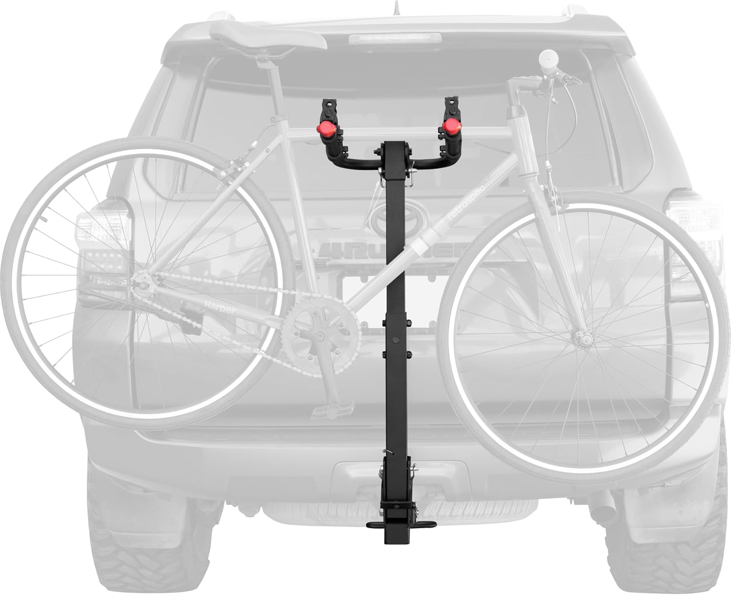 Retrospec Lenox 2-5 Bike Rack Hitch for Car, Truck, SUV - 2in Hitch Mount with Foldable Steel Frame, Anti-Rattle Adapter & Tie Down Straps