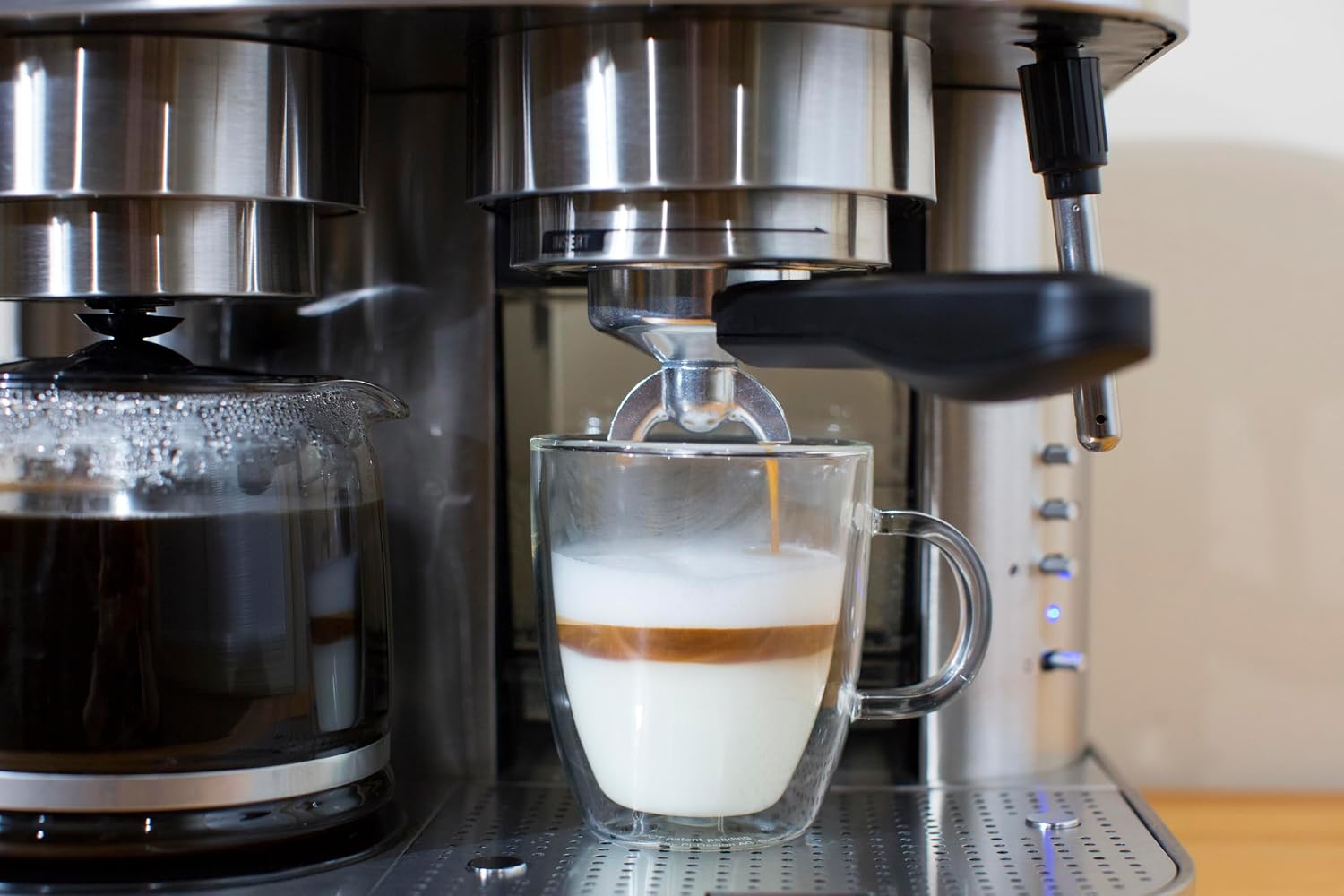 Espressione Combination Stainless Steel Espresso + Coffee Maker, 10 cups