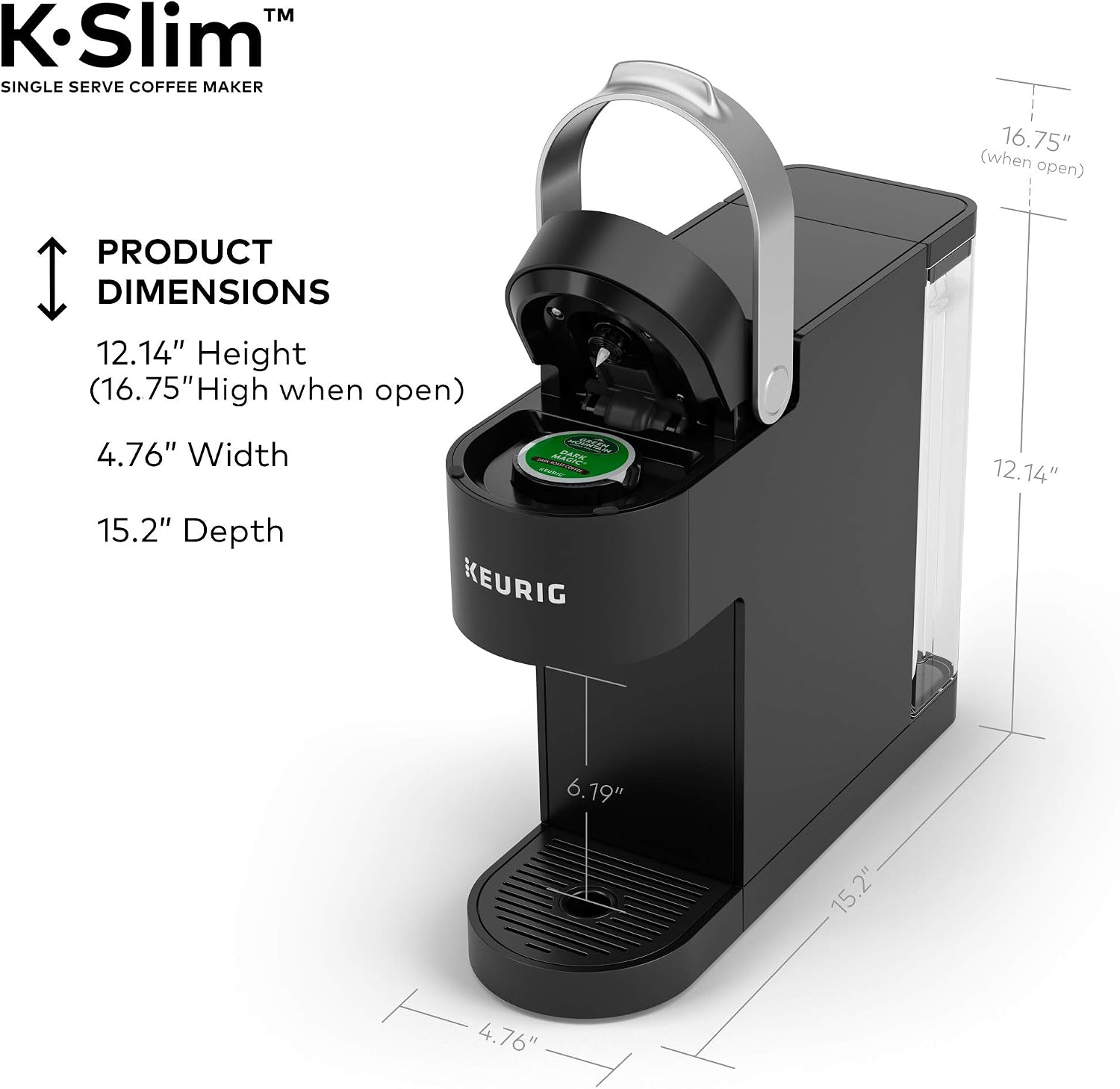 Keurig K-Slim Maker with Green Mountain Coffee Roasters Favorites Collection Variety Pack, 40 Count