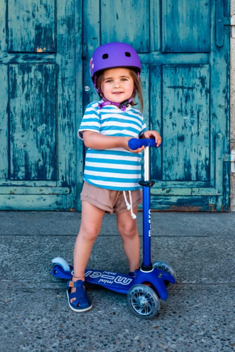 Micro Kickboard | Mini LED Kids Scooter for Ages 2-5 | Children up to 110 lbs | 3 Wheel Lean-to-Steer Design | Adjustable T Bar | Smooth Ride, Motion Activated PU LED Wheels | Swiss Design