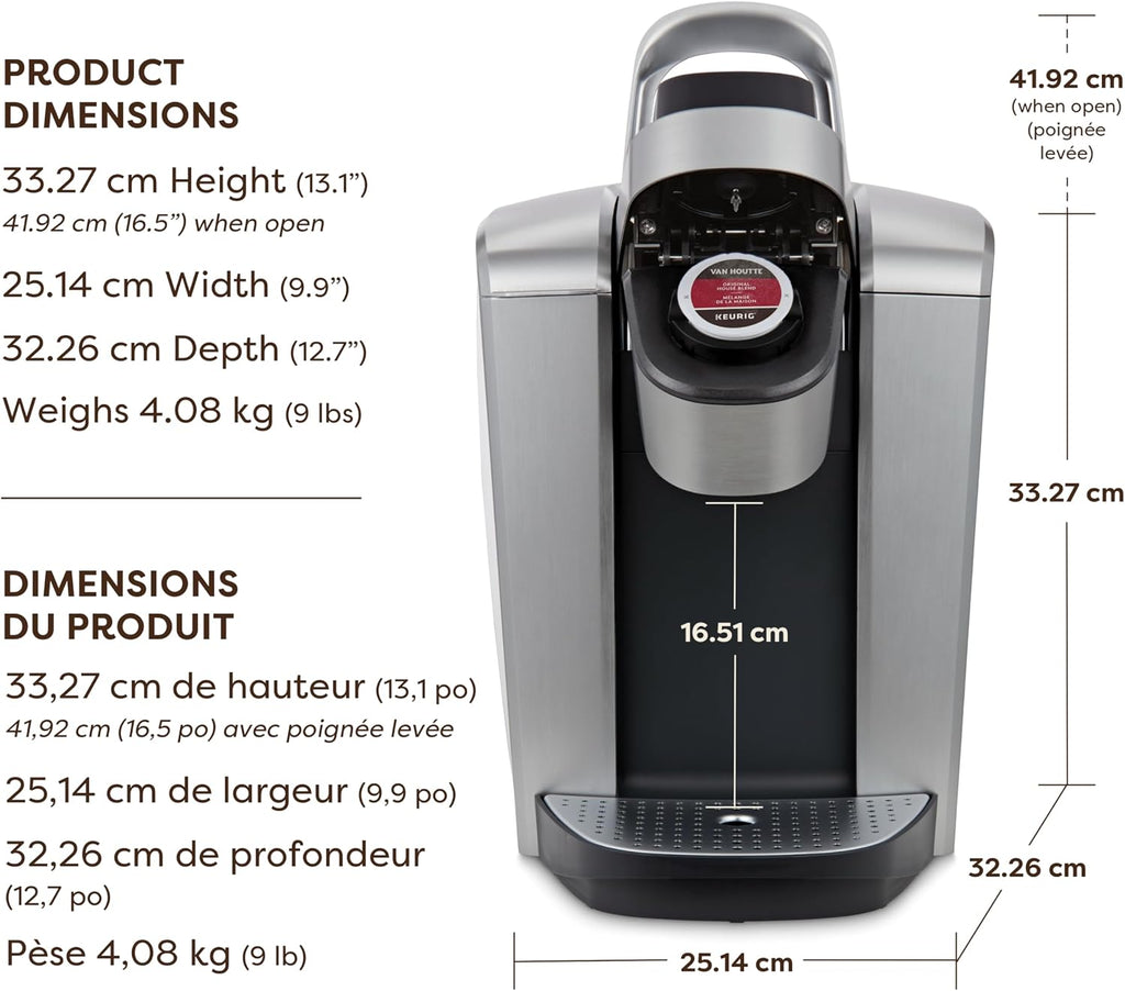 Keurig K-Elite Single Serve K-Cup Pod Programmable Coffeemaker (Brushed Silver)