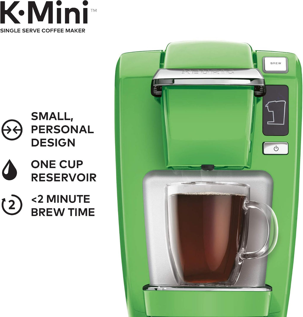 Keurig K15 Coffee Maker, Single Serve K-Cup Pod Coffee Brewer, 6 to 10 oz. Brew Sizes, Greenery