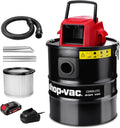 Shop-Vac 5430024 5 Gallon Cordless Ash Vac, 20V Battery, 1.5 in Diameter x 4 Ft Lock-On Hose, Stainless Steel Tank, Includes Blow Feature, Metal Nozzle and Crevice Tool