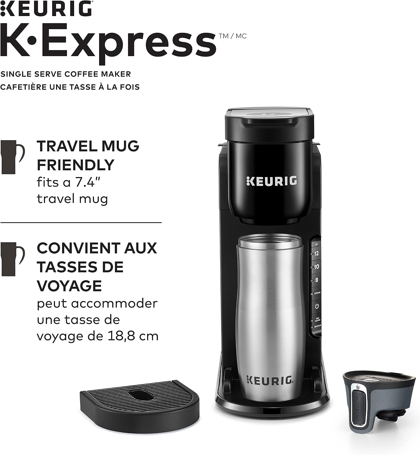 Keurig K-Express Single Serve K-Cup Pod Coffee Maker, With A Removable Reservoir And Strong Button Function