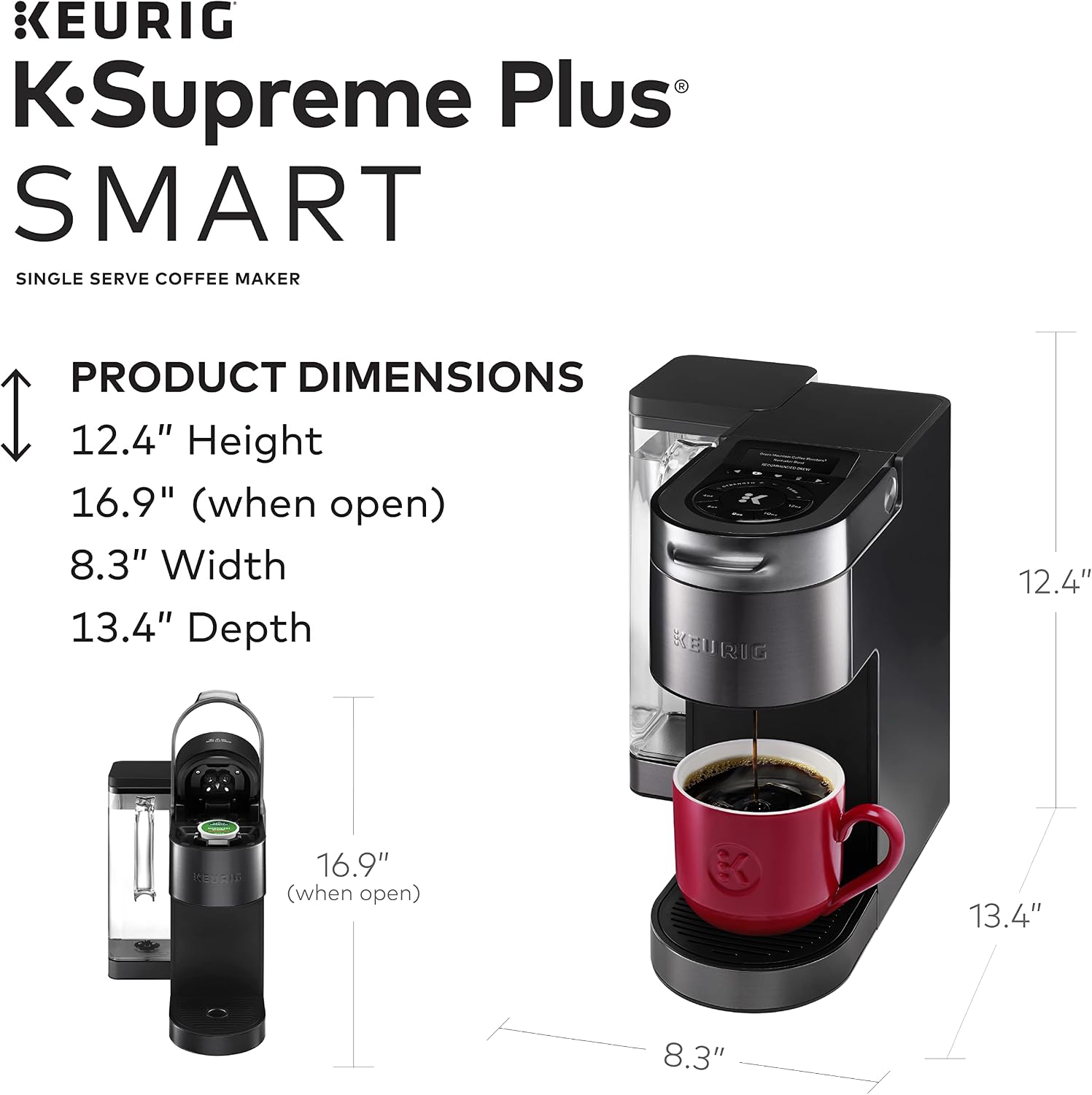 Keurig K-Supreme Plus SMART Single Serve Coffee Maker with Dunkin' Original Blend Medium Roast, 60 K-Cup Pods