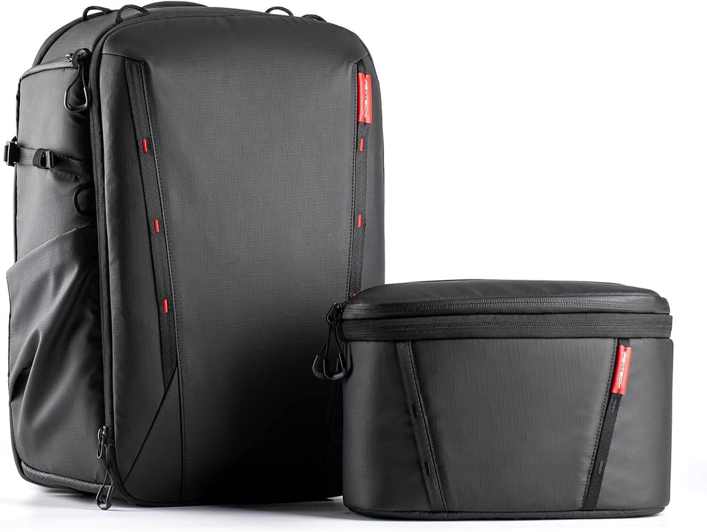 PGYTECH OneMo 2 25L-33L Camera Backpack with Shoulder Bag for Photographers, Waterproof Large Camera Bag for Canon/Nikon/Sony/dji Drone/Laptop/Tripod, Black