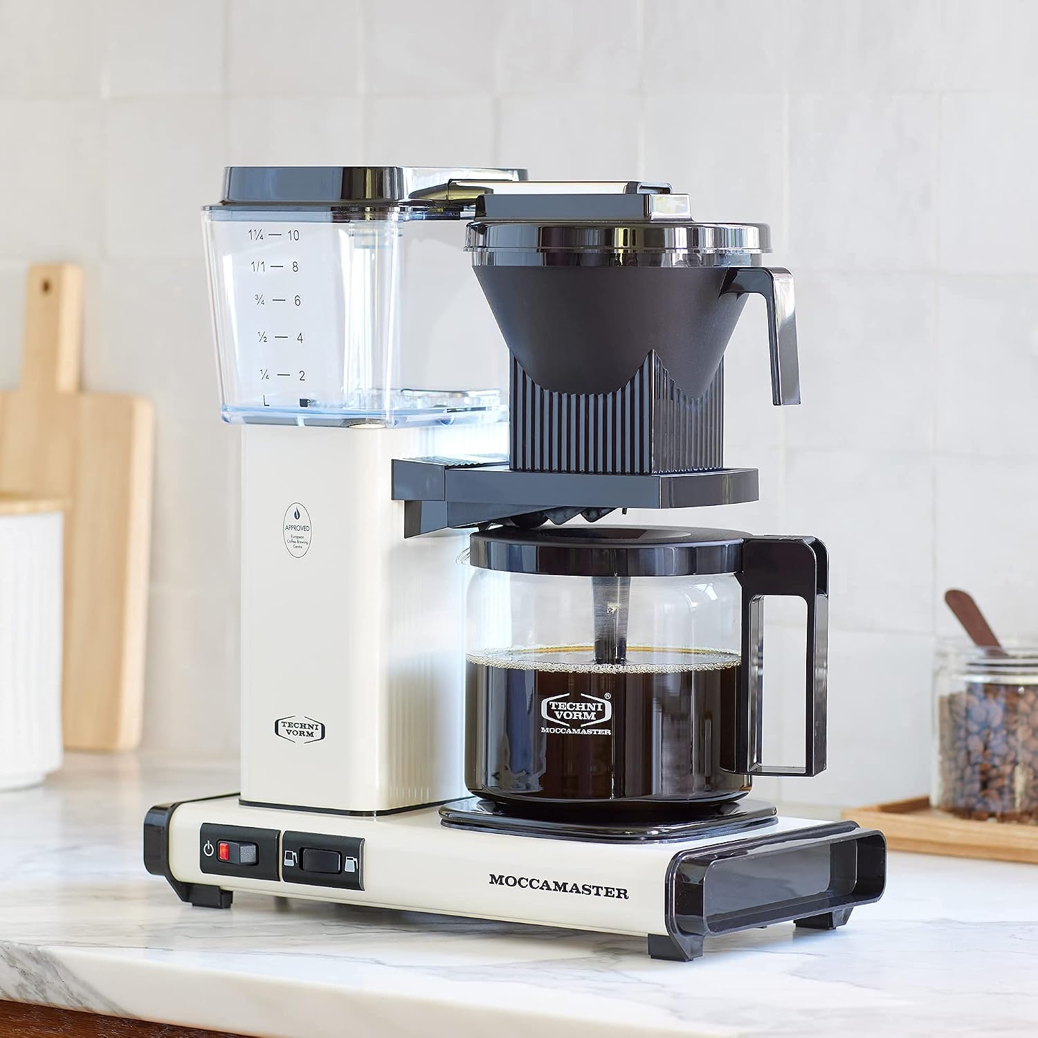 Moccamaster 53933 KBGV Select 10-Cup Coffee Maker, Off-White, 40 ounce, 1.25l (Renewed)