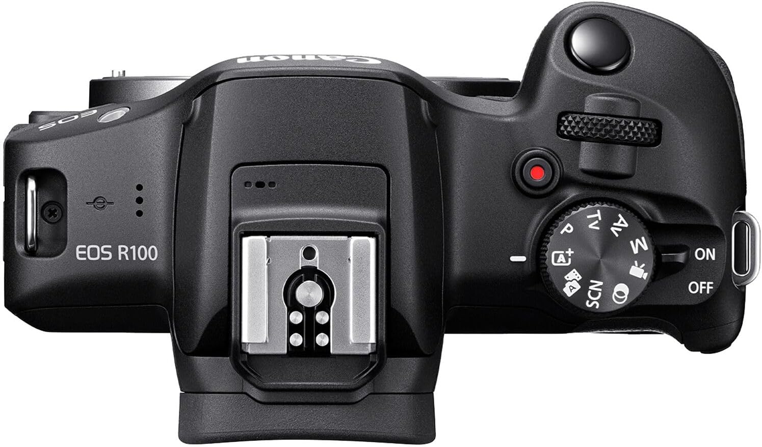 Canon EOS R100 Mirrorless Camera w/RF-S 18-45mm f/4.5-6.3 STM Lens + Wide Angle & Telephoto Lenses + 64GB Memory + 3pc Filter Kit + Case + Flash + Tripod