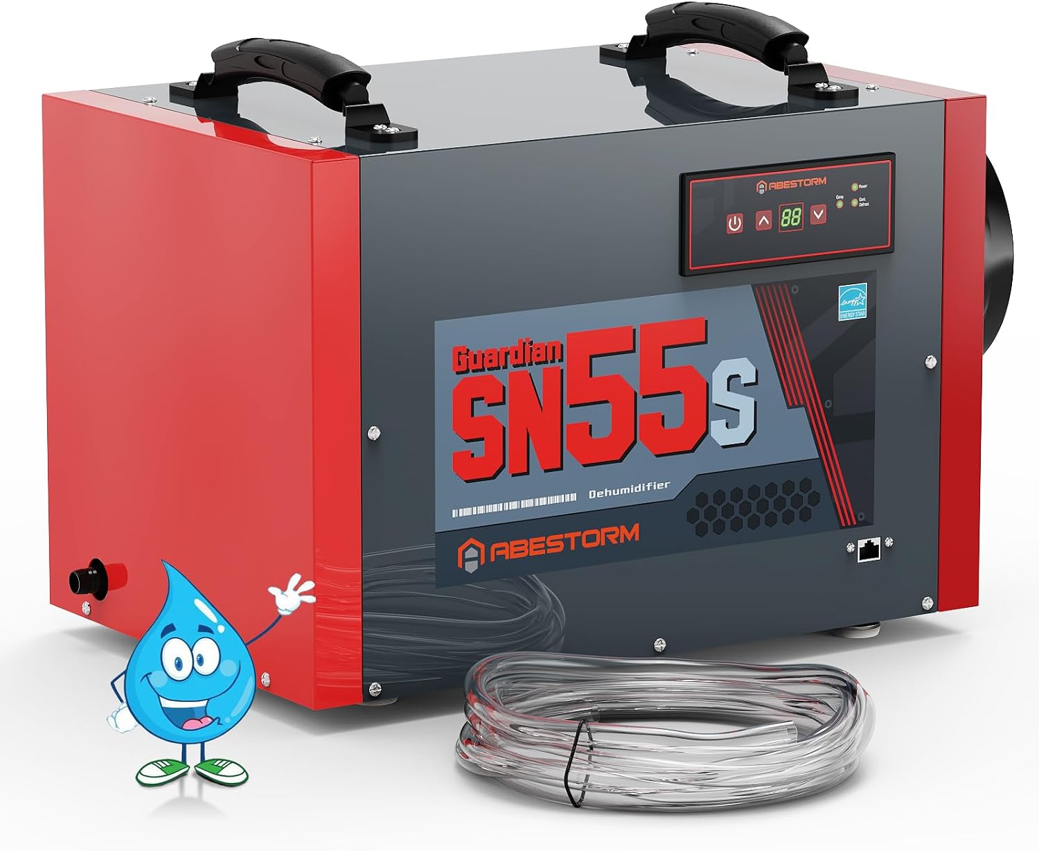 Abestorm Crawl Space Dehumidifier, 120 Pint Commercial Dehumidifiers for Basement, Industrial Dehumidifier with Drain Hose, Portable Dehumidifier Crawlspace, Auto Defrosting, 5 Years Limited Warranty