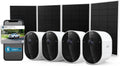 Arlo Pro Security Camera 2K HDR (6th Gen, 2025 Release) 4 Cam + 4 Solar Panels + 6 Months of Secure Plus Plan - Wireless Outdoor Camera, Battery Power, Person, Vehicle & Animal Detection, White