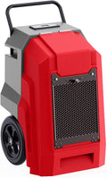 MOUNTO 180Pints Commercial Dehumidifier with Pump and Drain Hose, LGR Portable Dehumidifier with wheels for Home, Basements, Garages, and Job Sites. (Red)