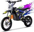 KOOZ HP112E 36V 1000W Electric Dirt Bike for Kids, 3 Speed Modes Teen Electric Motorcycle Up to 18 MPH & 15 Miles Long-Range, Dual Suspension & Disc Brake, 16' Sturdy Tire for Kids Teenagers (Blue)