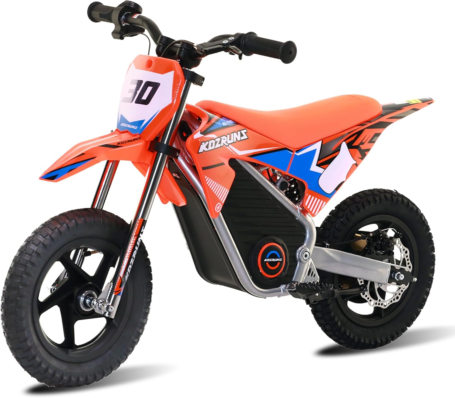 OLALA Electric Dirt Bike for Kids 3-5, 12' Electric Motorcycle with 200W Motor, 2-Speed Safety Mode, Beginner Dirt Bike with Disc Brake, Outdoor Ride On Toy Gift, Orange