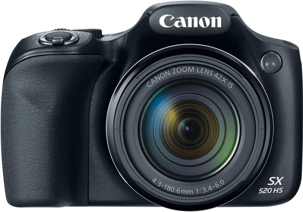 Canon PowerShot SX520 16Digital Camera with 42x Optical Image Stabilized Zoom with 3-Inch LCD (Black), 7.00in. x 6.30in. x 5.20in. (Renewed)
