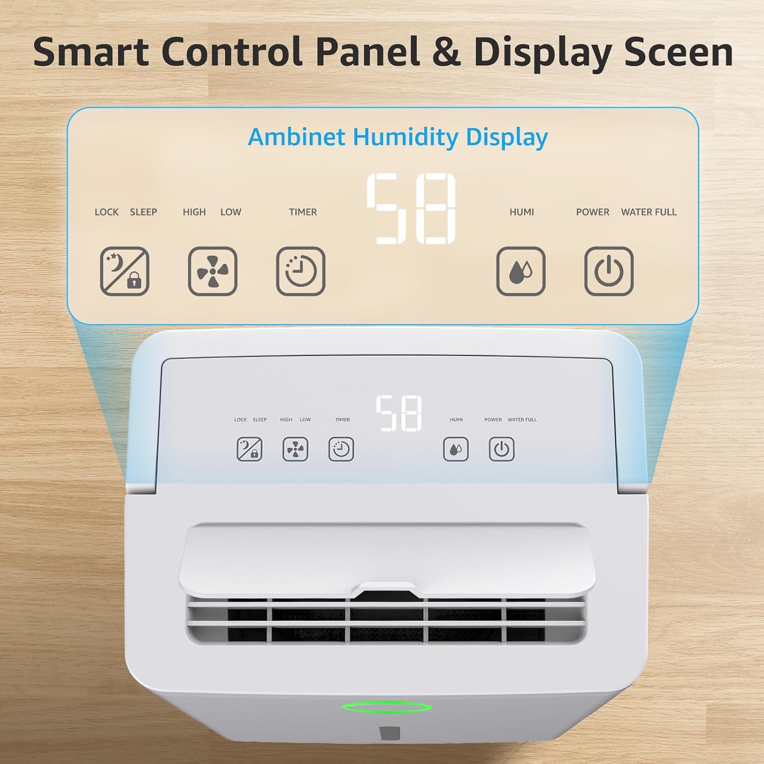 KNKA 19 Pint Quiet Dehumidifier with Drain Hose, 1300 Sq.ft Dehumidifiers for Home, Smart Humidity Control & Display, 24H Timer, Washable Filter, Idea for Bathroom Basement Bedroom RV Large Room