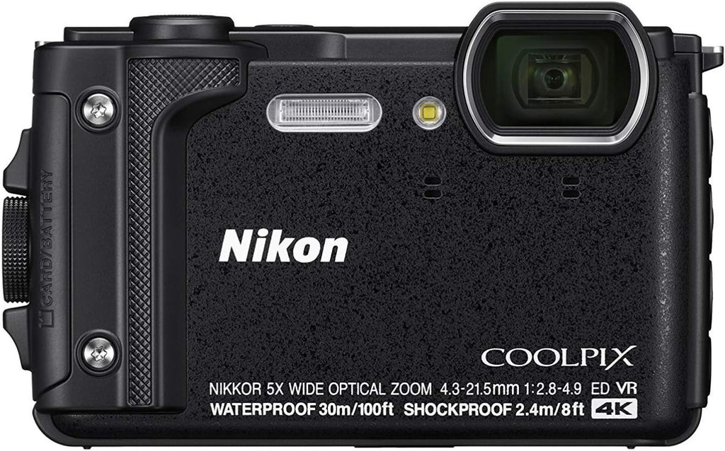 Nikon W300 Waterproof Underwater Digital Camera with TFT LCD, 3', Black (26523)